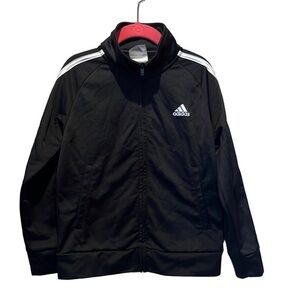 Adidas Track Soccer Warm Up Jacket Black White Stripes Size 5